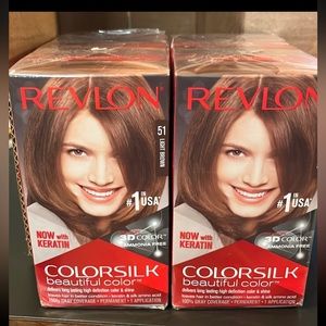 Revlon Colorsilk Hair Color 6 pack #51 light brown.  Red and sealed